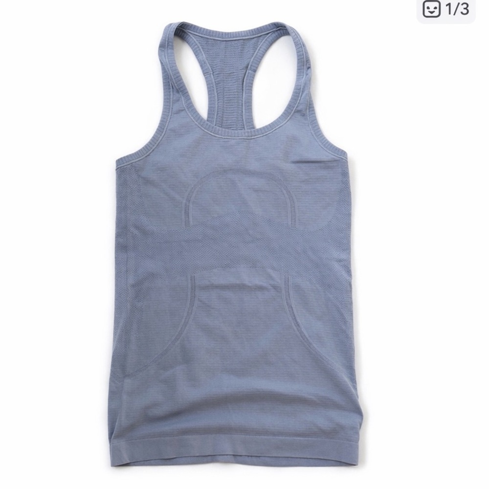 lululemon athletica Blue Racerback Tank Top